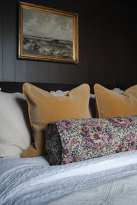 Ruby Floral Bolster Pillow