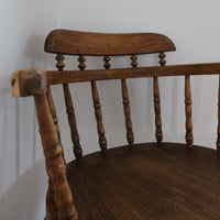 Antique Wood Captains Chair